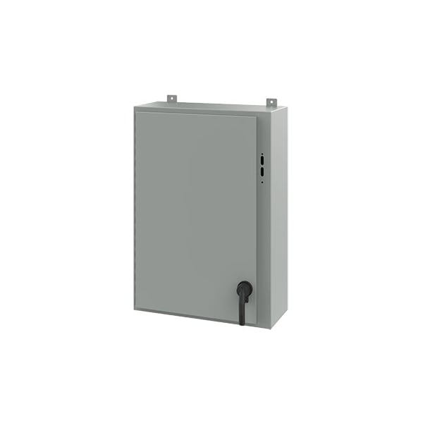 Keyed Handle Electrical Enclosures, 36 in H, 10 in D, 25.38 in W, NEMA 12, Steel
