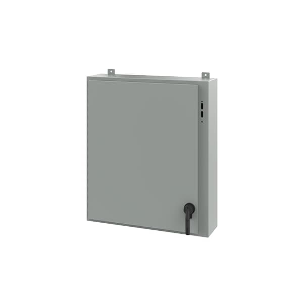 Keyed Handle Electrical Enclosures, 36 in H, 8 in D, 31.38 in W, NEMA 12, Steel