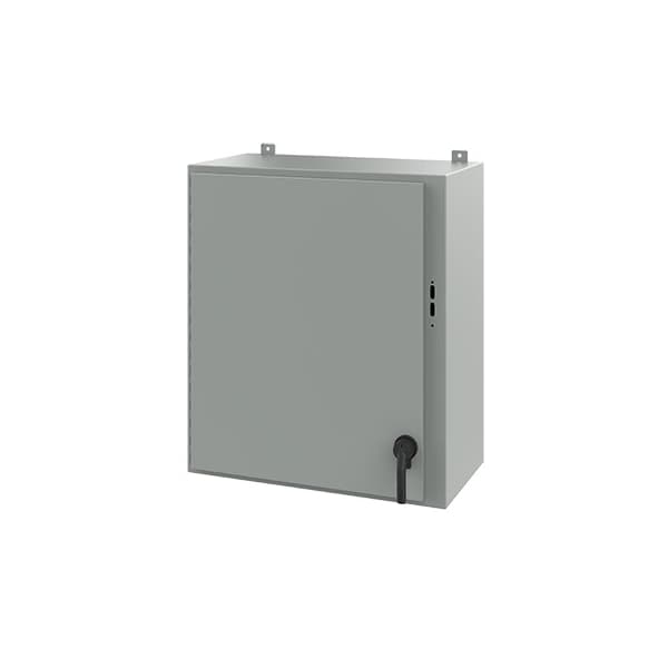 Keyed Handle Electrical Enclosures, 36 in H, 16 in D, 31.38 in W, NEMA 12, Steel
