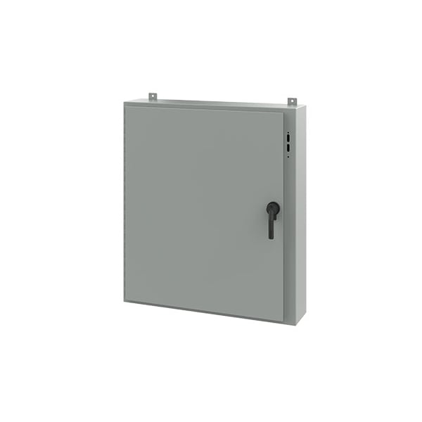 Keyed Handle Electrical Enclosures, 42 in H, 8 in D, 37.38 in W, NEMA 12, Steel