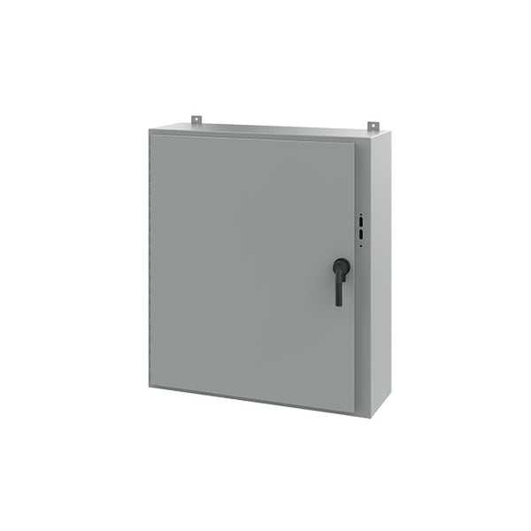 Keyed Handle Electrical Enclosures, 42 in H, 12 in D, 37.38 in W, NEMA 12, Steel