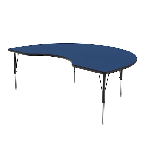Kidney Adjustable Height Activity Kids School Table, High Pressure Laminate, Blue
