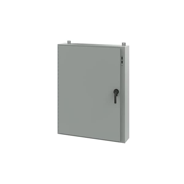 Keyed Handle Electrical Enclosures, 48 in H, 8 in D, 37.38 in W, NEMA 12, Steel