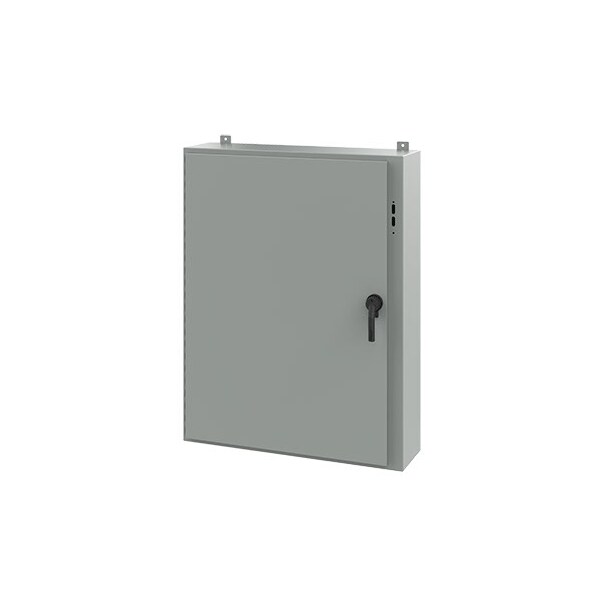 Keyed Handle Electrical Enclosures, 48 in H, 10 in D, 37.38 in W, NEMA 12, Steel