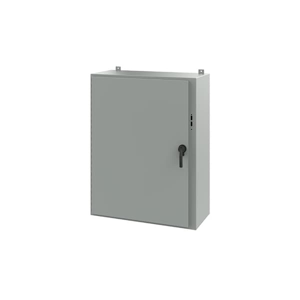 Keyed Handle Electrical Enclosures, 48 in H, 16 in D, 37.38 in W, NEMA 12, Steel