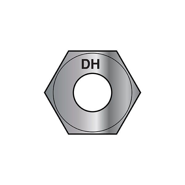 Heavy Hex Nut, 5/8"-11, Steel, Grade DH, Galvanized, 225 PK