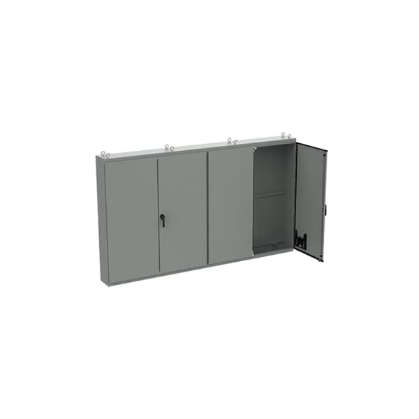 Free-Stand, Multi-Door, Type 12, 86.12x149.19x14.12, Gray, Steel