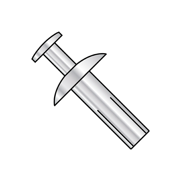 Nail Drive Anchor, 3/16" Dia., 13/32" L, Aluminum 1000 PK