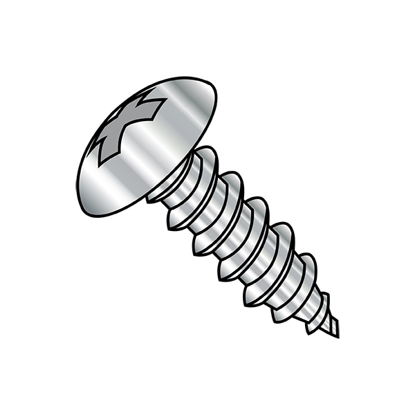 Self-Drilling Screw, 2 in, Truss, 18-8 Stainless Steel Phillips Drive, 2000 PK