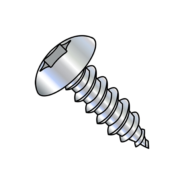 Thread Forming Screw, 1/4"-14 x 1-1/4 in, Zinc Plated Steel Truss Head Torx Drive, 2000 PK