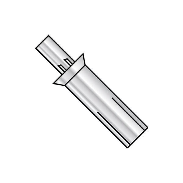 Nail Drive Anchor, 3/16" Dia., 15/16" L, Aluminum 1000 PK