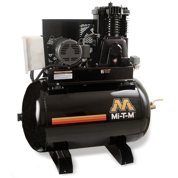 Horizontal Air Compressor, 7.5 HP, 460V