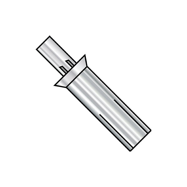 Nail Drive Anchor, 5/32" Dia., 1/2" L, Aluminum 1000 PK