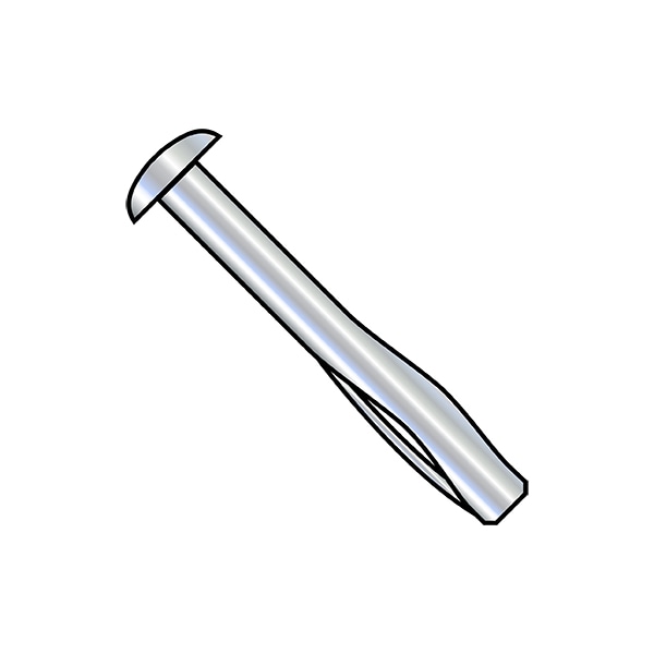 Tire Wire Pin Anchor, 1/4" Dia., 2" L, Alloy Steel Zinc Plated, 100 PK