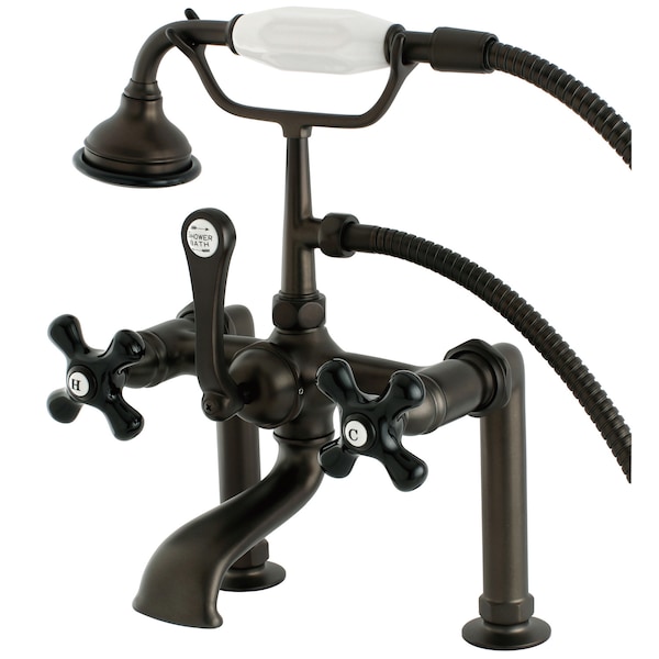 Deck-Mount Clawfoot Tub Faucet, Oil Rubbed Bronze, Deck Mount