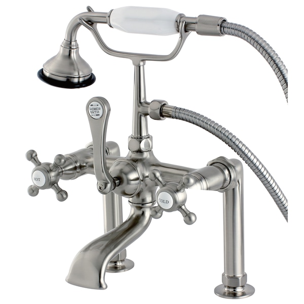 Deck-Mount Clawfoot Tub Faucet, Brushed Nickel, Deck Mount