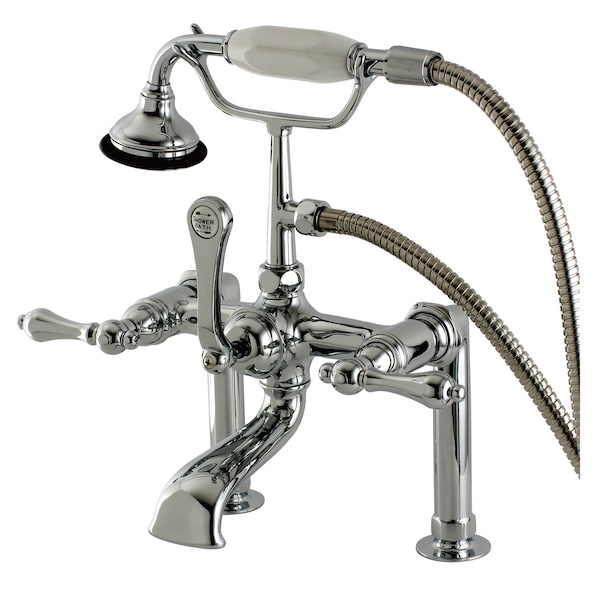Deck-Mount Clawfoot Tub Faucet, Polished Chrome, Deck Mount