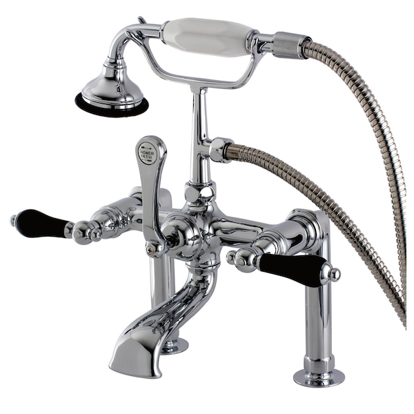 Deck-Mount Clawfoot Tub Faucet, Polished Chrome, Deck Mount