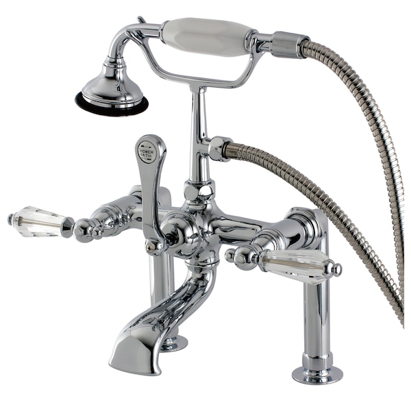 Deck-Mount Clawfoot Tub Faucet, Polished Chrome, Deck Mount