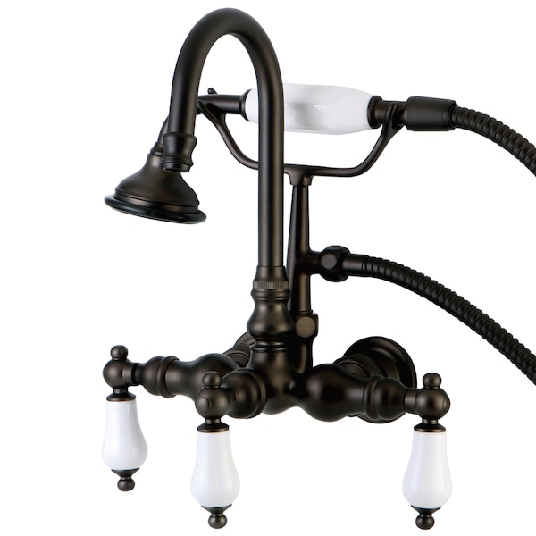 Wall-Mount Clawfoot Tub Faucet, Oil Rubbed Bronze, Tub Wall Mount