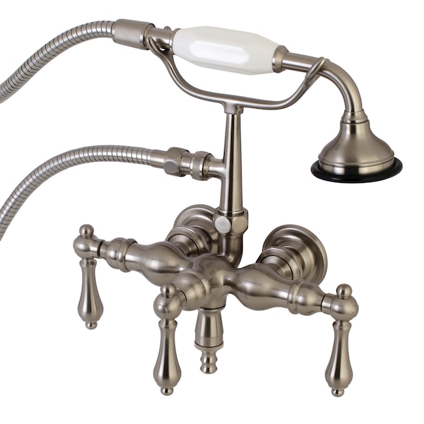 Wall-Mount Clawfoot Tub Faucet, Brushed Nickel, Tub Wall Mount
