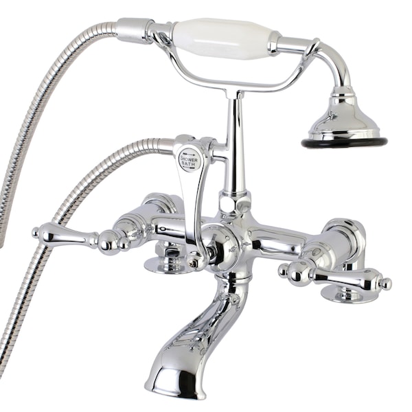 Deck-Mount Clawfoot Tub Faucet, Polished Chrome, Deck Mount