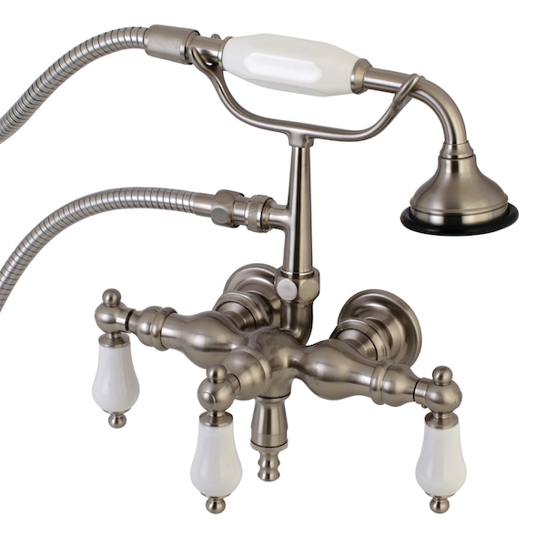 Wall-Mount Clawfoot Tub Faucet, Brushed Nickel, Tub Wall Mount