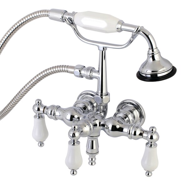 Wall-Mount Clawfoot Tub Faucet, Polished Chrome, Tub Wall Mount