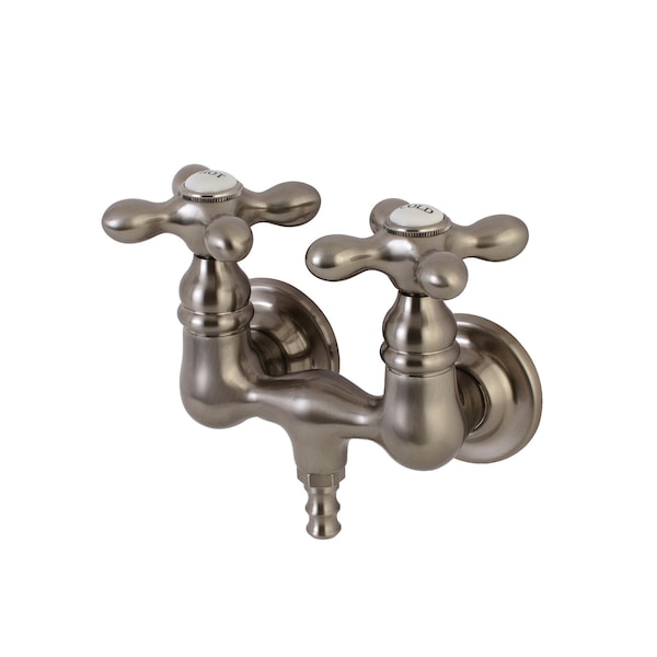 Wall-Mount Clawfoot Tub Faucet, Brushed Nickel, Tub Wall Mount