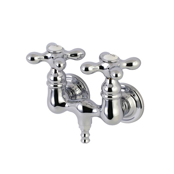 Wall-Mount Clawfoot Tub Faucet, Polished Chrome, Tub Wall Mount