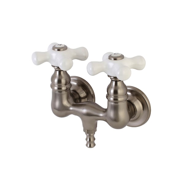 Wall-Mount Clawfoot Tub Faucet, Brushed Nickel, Tub Wall Mount