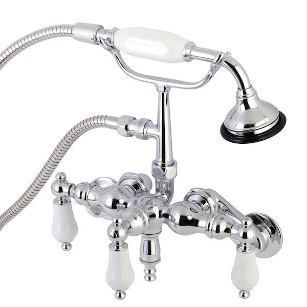 Wall-Mount Clawfoot Tub Faucet, Polished Chrome, Tub Wall Mount