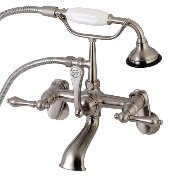 Wall-Mount Clawfoot Tub Faucet, Brushed Nickel, Tub Wall Mount