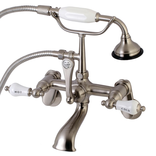 Wall-Mount Clawfoot Tub Faucet, Brushed Nickel, Tub Wall Mount