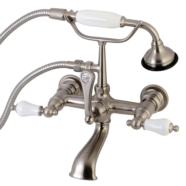 Wall-Mount Clawfoot Tub Faucet, Brushed Nickel, Tub Wall Mount