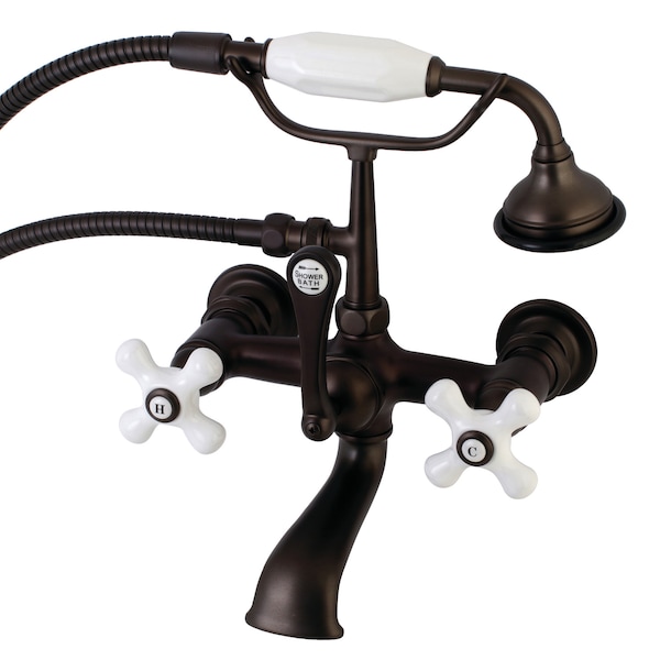 Wall-Mount Clawfoot Tub Faucet, Oil Rubbed Bronze, Tub Wall Mount