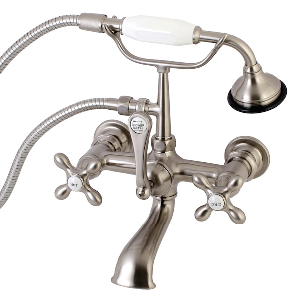 Wall-Mount Clawfoot Tub Faucet, Brushed Nickel, Tub Wall Mount