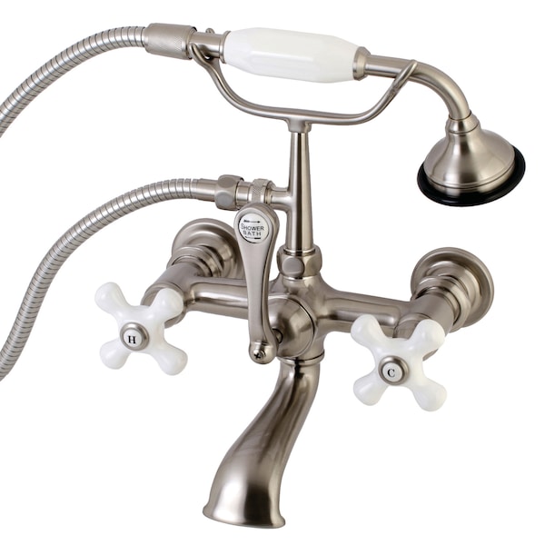 Wall-Mount Clawfoot Tub Faucet, Brushed Nickel, Tub Wall Mount