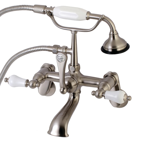 Wall-Mount Clawfoot Tub Faucet, Brushed Nickel, Tub Wall Mount