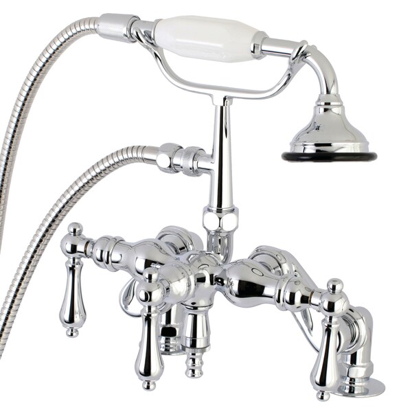 Deck-Mount Clawfoot Tub Faucet, Polished Chrome, Deck Mount