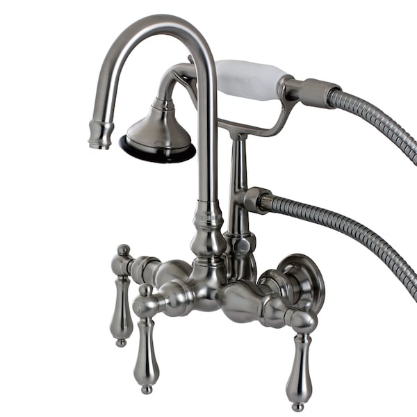 Wall-Mount Clawfoot Tub Faucet, Brushed Nickel, Tub Wall Mount