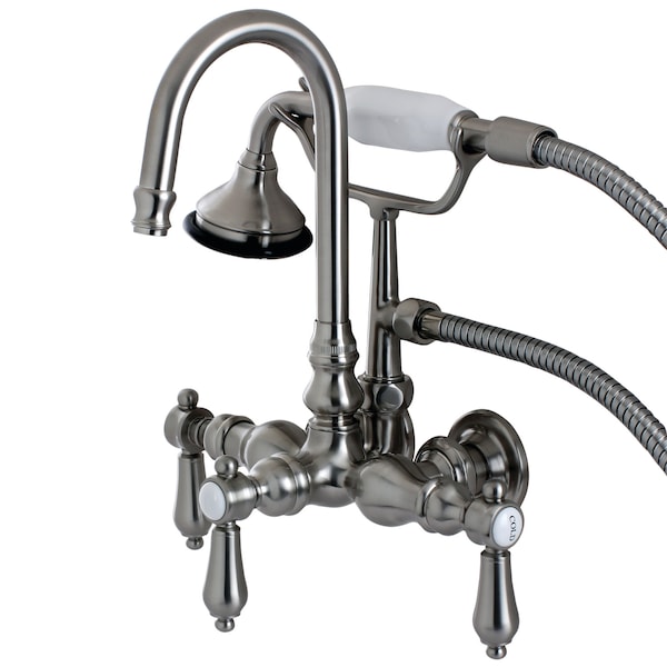 Wall-Mount Clawfoot Tub Faucet, Brushed Nickel, Tub Wall Mount