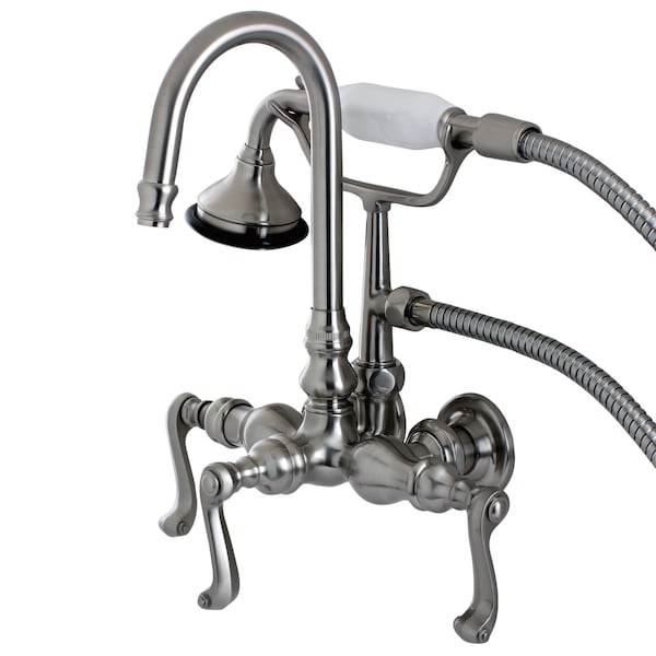 Wall-Mount Clawfoot Tub Faucet, Brushed Nickel, Tub Wall Mount