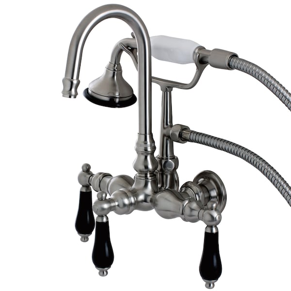 Wall-Mount Clawfoot Tub Faucet, Brushed Nickel, Tub Wall Mount