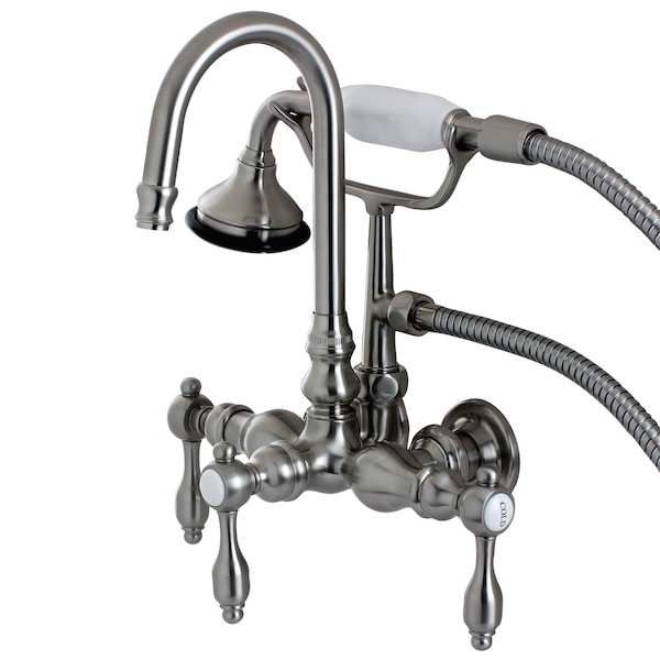 Wall-Mount Clawfoot Tub Faucet, Brushed Nickel, Tub Wall Mount