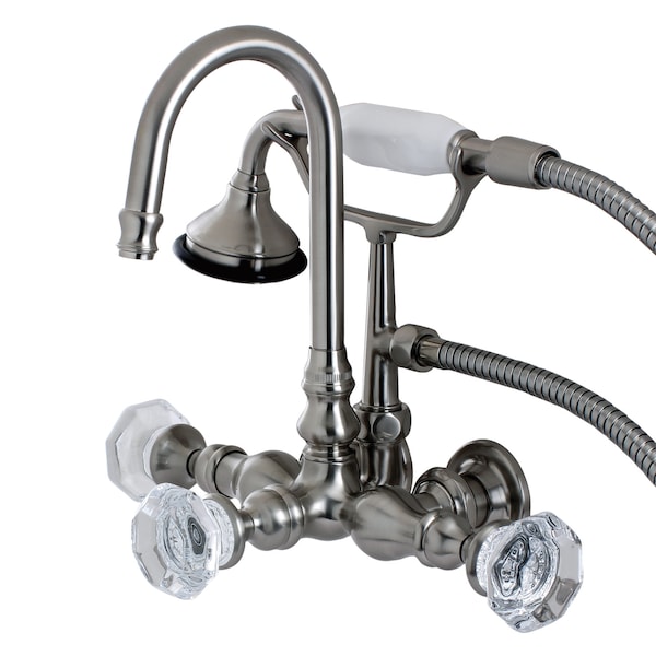 Wall-Mount Clawfoot Tub Faucet, Brushed Nickel, Tub Wall Mount
