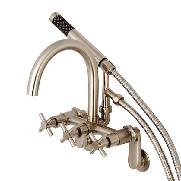 Wall-Mount Clawfoot Tub Faucet, Brushed Nickel, Tub Wall Mount