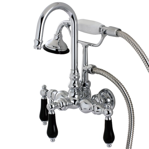 Wall-Mount Clawfoot Tub Faucet, Polished Chrome, Tub Wall Mount