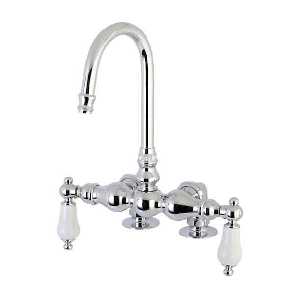 Deck-Mount Clawfoot Tub Faucet, Polished Chrome, Deck Mount