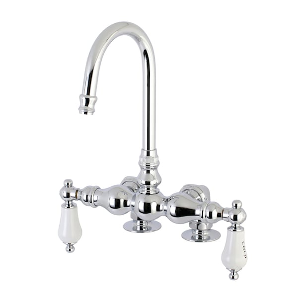 Deck-Mount Clawfoot Tub Faucet, Polished Chrome, Deck Mount